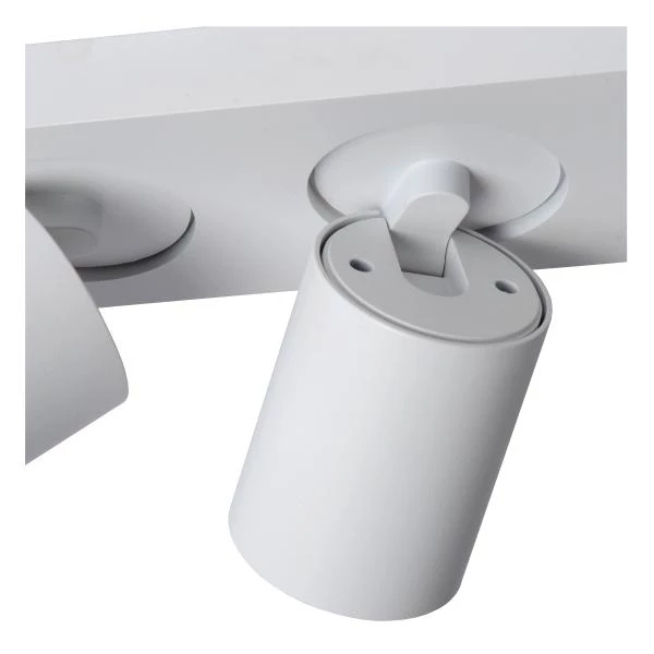 Lucide NIGEL - Spot plafond - LED Dim to warm - GU10 - 3x5W 2200K/3000K - Blanc - détail 4